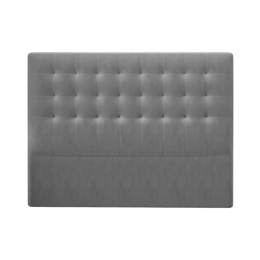 Sivé čelo postele so zamatovým poťahom Windsor  Co Sofas Athena 200 × 120 cm