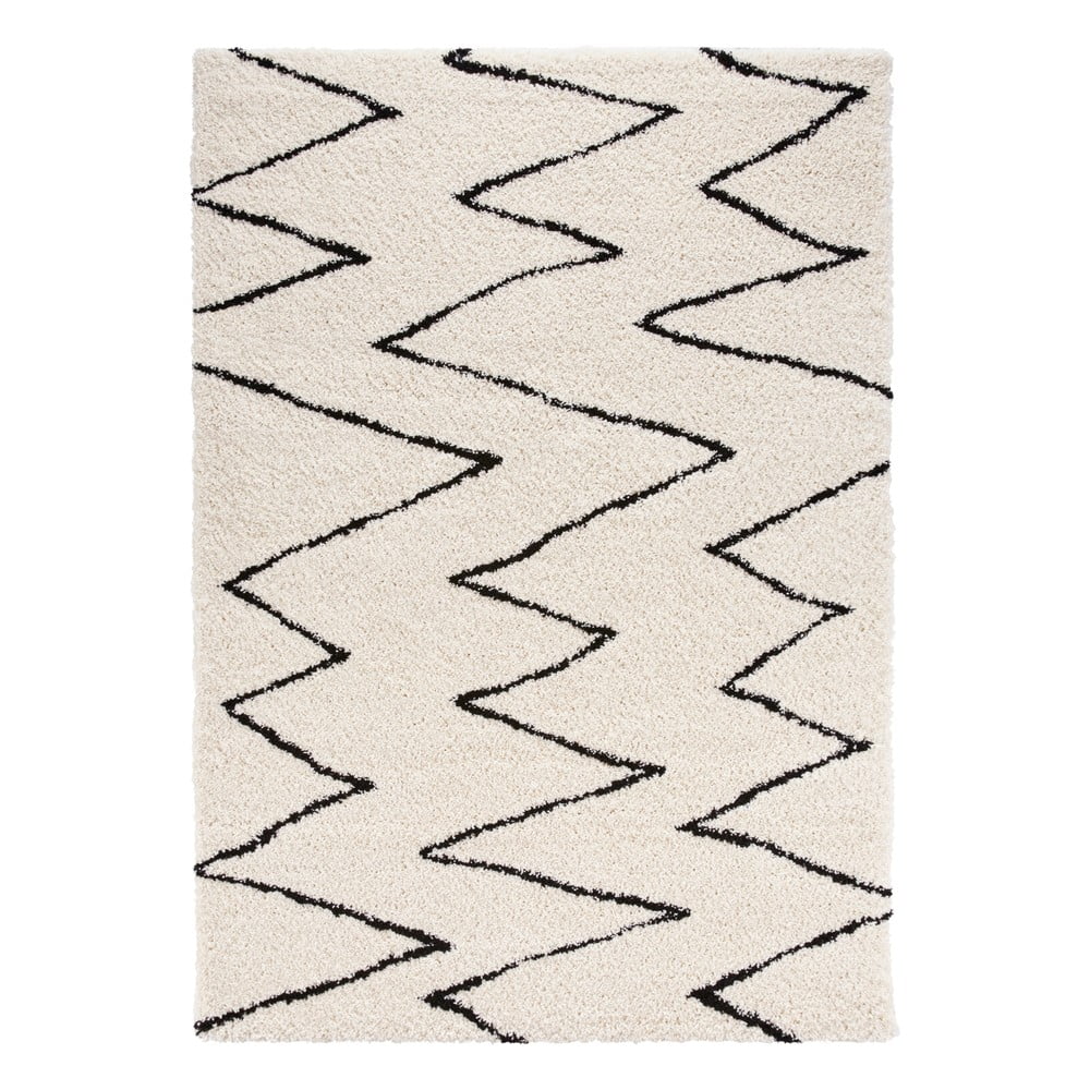 Béžovo-čierny koberec Mint Rugs Jara 200 x 290 cm