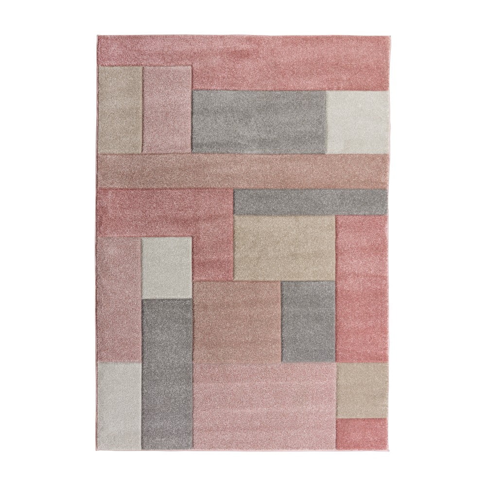 Ružovo-sivý koberec Flair Rugs Cosmos 160 × 230 cm
