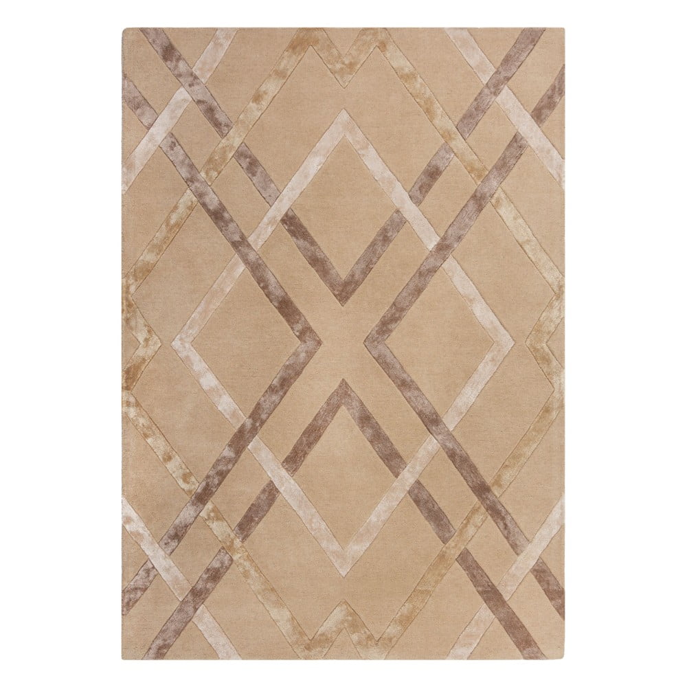 Béžový viskózový koberec Flair Rugs Trellis 160 x 230 cm