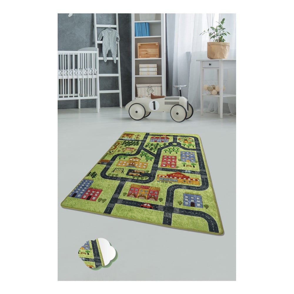 Detský koberec Green Small Town 100 × 160 cm