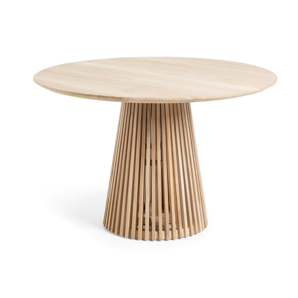 Jedálenský stôl z teakového dreva Kave Home Irune ø 120 cm