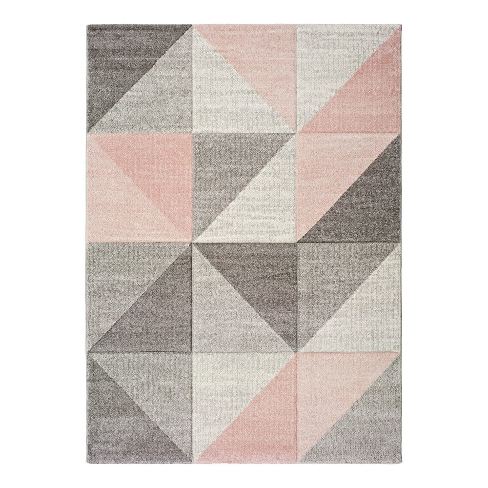 Ružovo-sivý koberec Universal Retudo Naia 160 × 230 cm