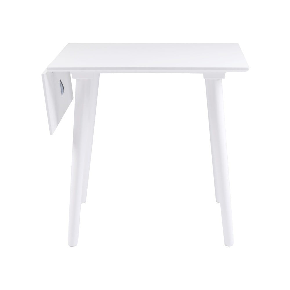 Biely jedálenský stôl Rowico Lotte Leaf 80 x 80 cm