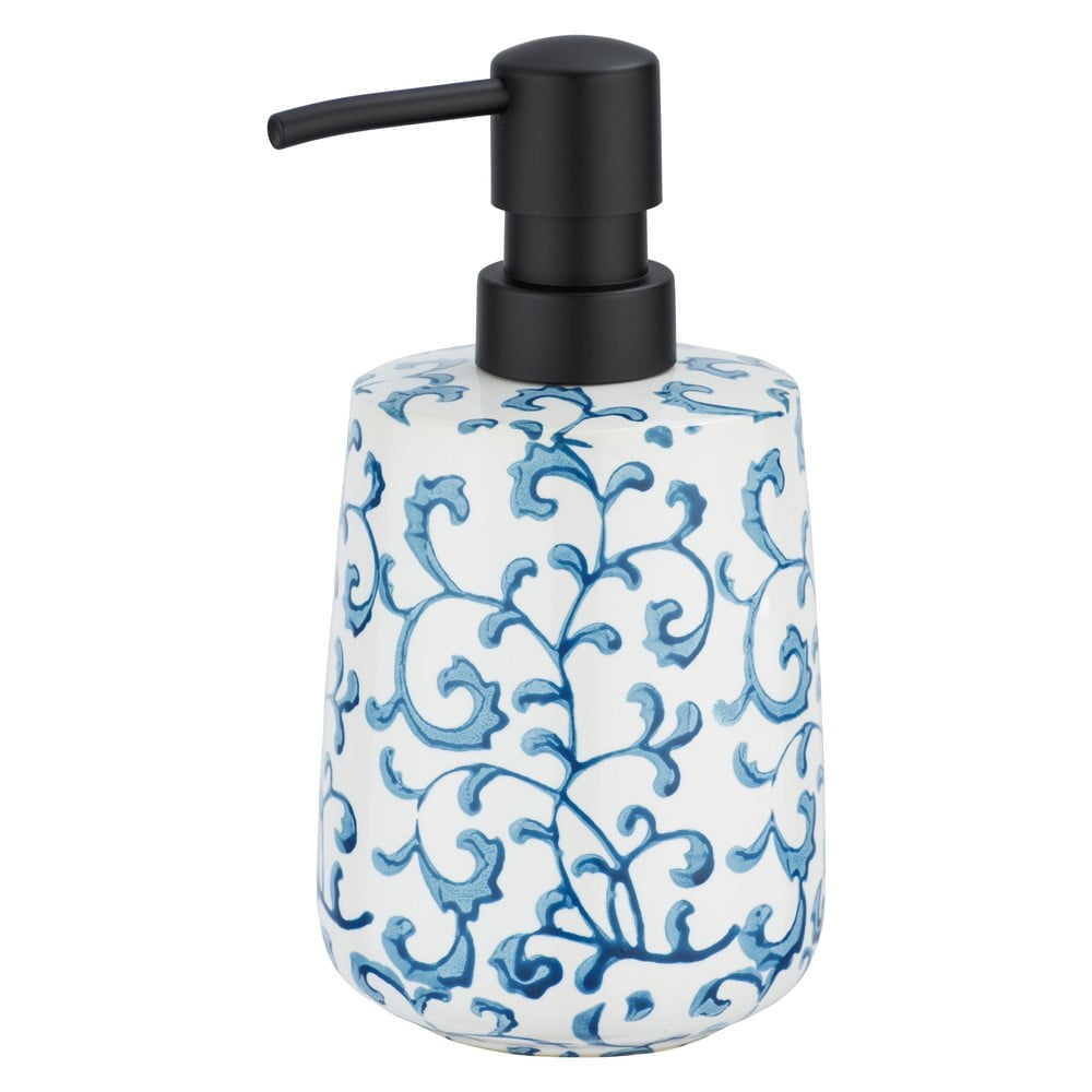 Keramický dávkovač na mydlo s modro-bielym dekorom Wenko Mirabello 400 ml