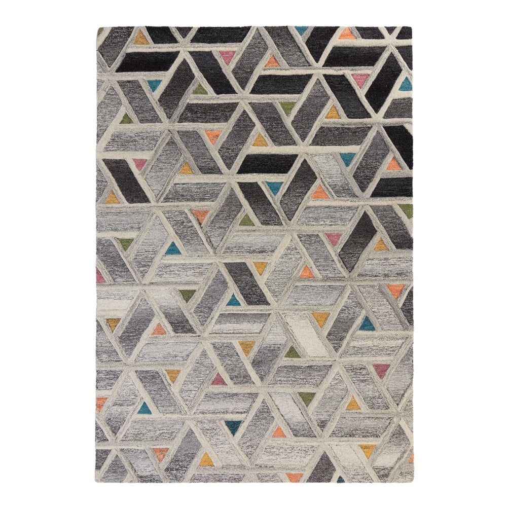 Sivý vlnený koberec Flair Rugs River 200 x 290 cm