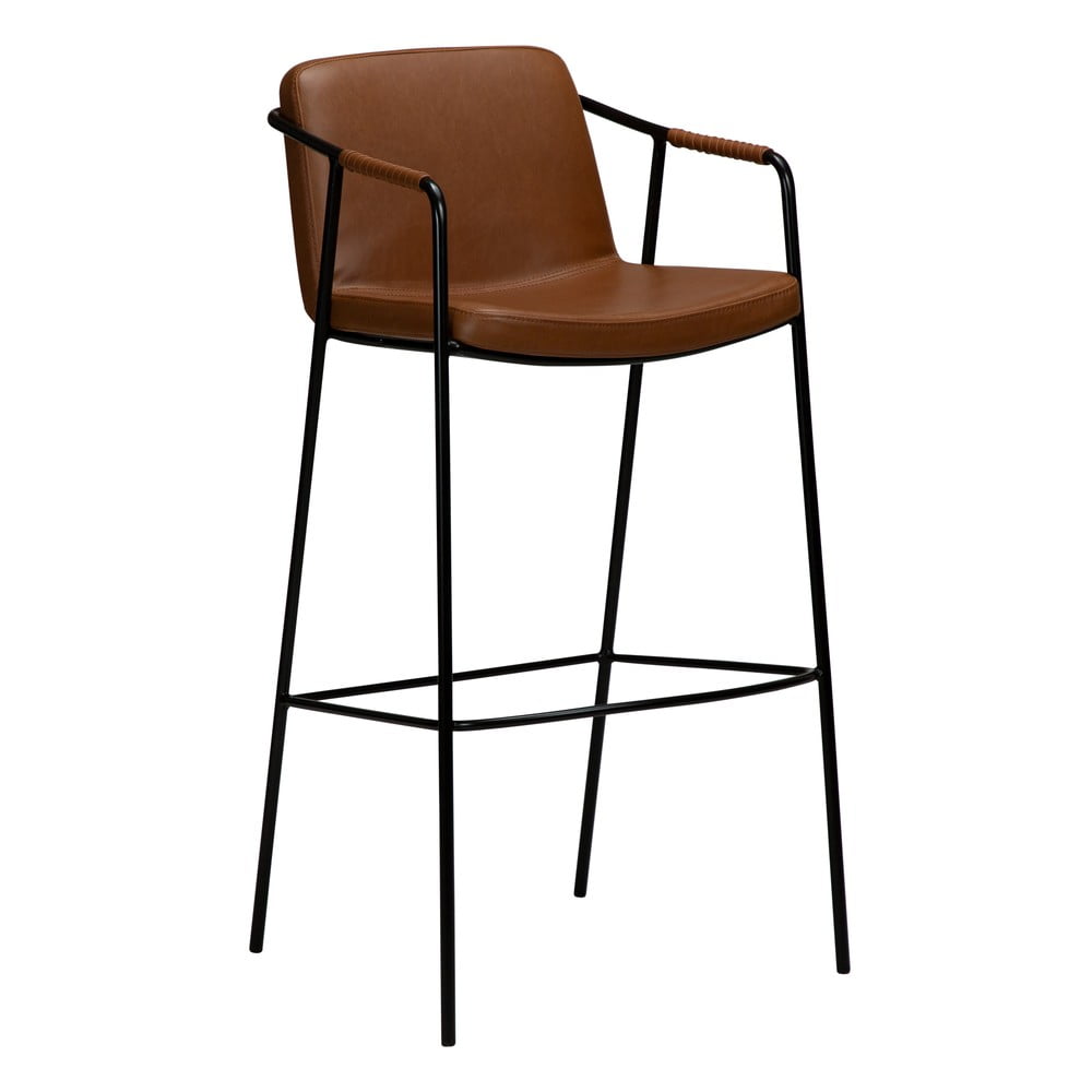 Hnedá barová stolička z imitácie kože DAN-FORM Denmark Boto výška 105 cm