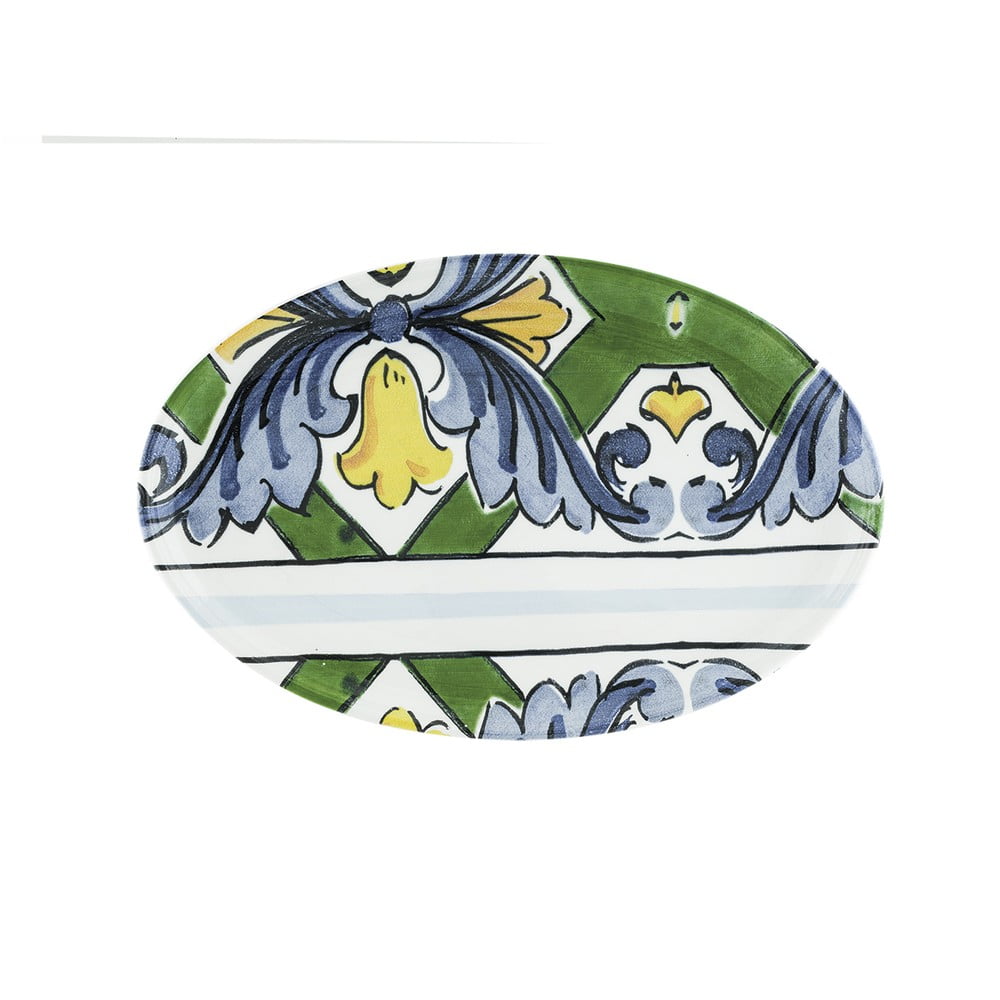Keramický servírovací tanier Villa Altachiara Taormina 40 x 25 cm