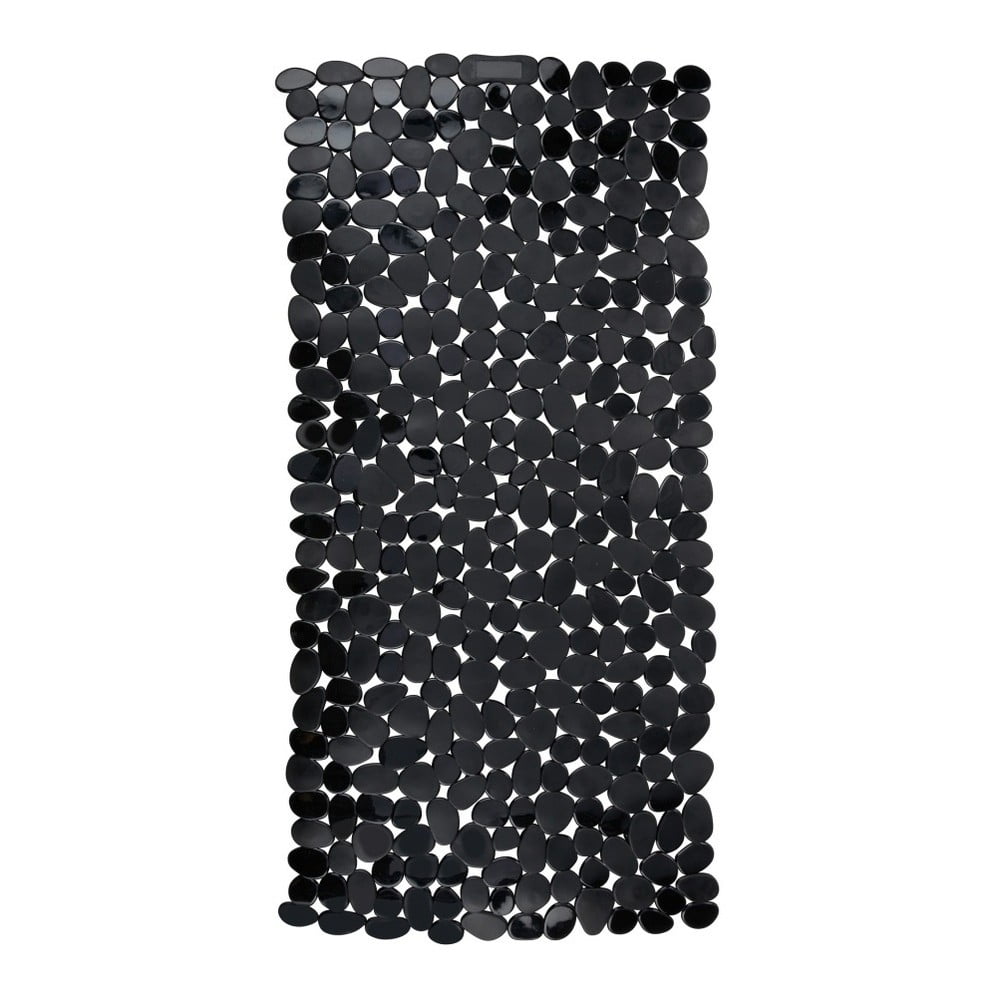 Čierna protišmyková kúpeľňová podložka Wenko Paradise 71 × 36 cm