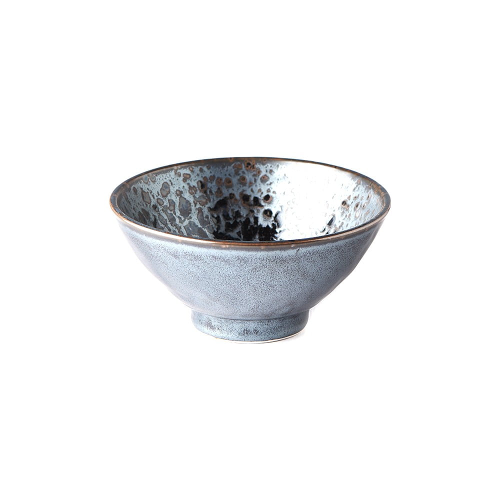 Čierno-sivá keramická miska MIJ Pearl ø 16 cm