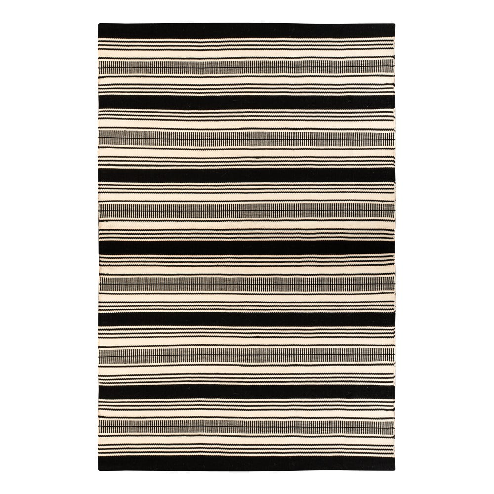 Čierno-biely obojstranný vonkajší koberec z recyklovaného plastu Green Decore Zambezi 80 x 180 cm