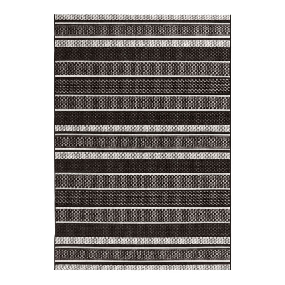 Čierný vonkajší koberec NORTHRUGS Strap 160 x 230 cm