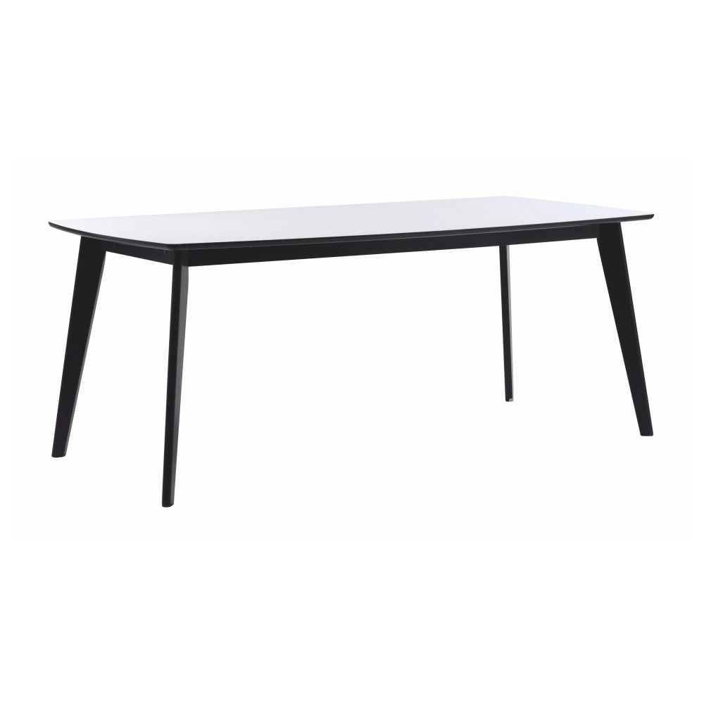 Čierno-biely jedálenský stôl Rowico Griffin 190 x 90 cm