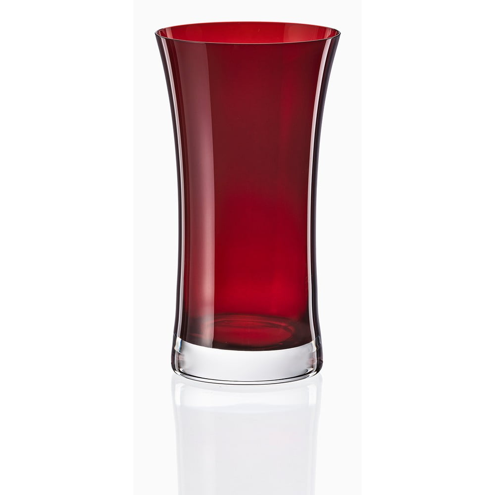 Súprava 6 červených valcových pohárov Crystalex Extravagance 380 ml