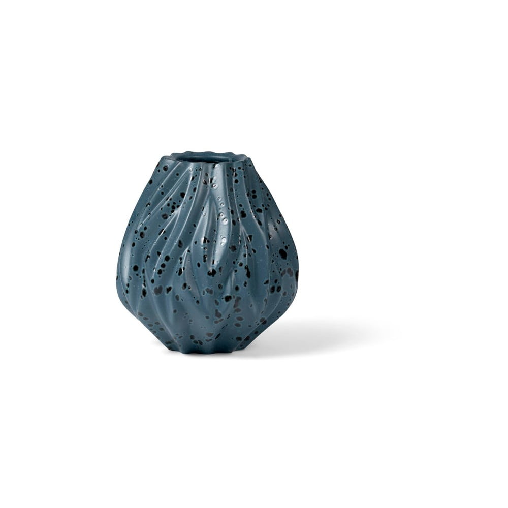 Modrá porcelánová váza Morsø Flame výška 15 cm