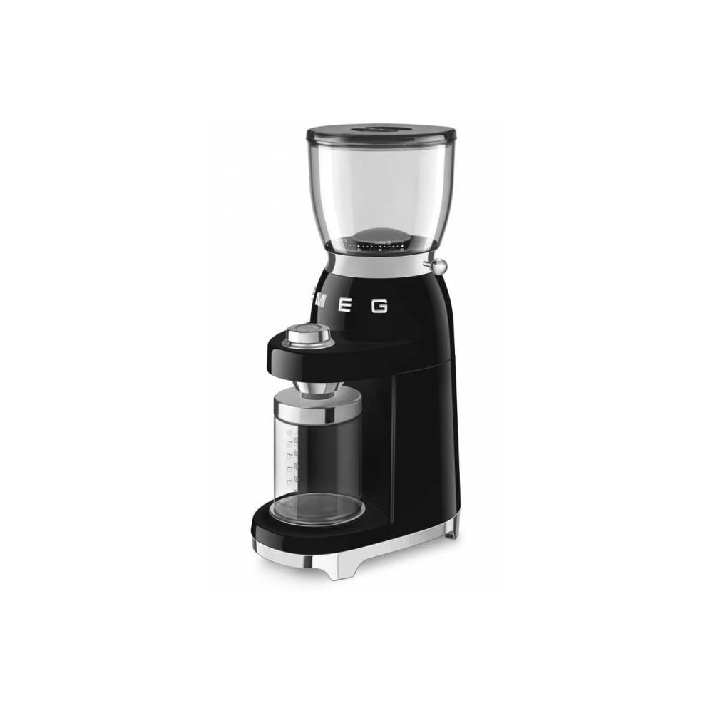 Čierny mlynček na kávu SMEG 50s Retro