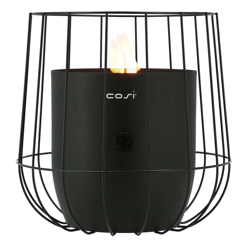 Čierna plynová lampa Cosi Basket výška 31 cm
