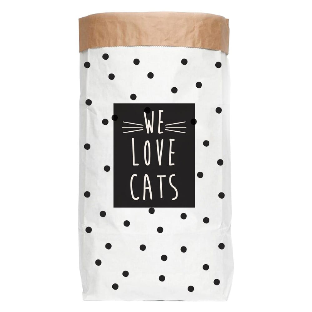 Úložné vrece z recyklovaného papiera Really Nice Things Love Cats