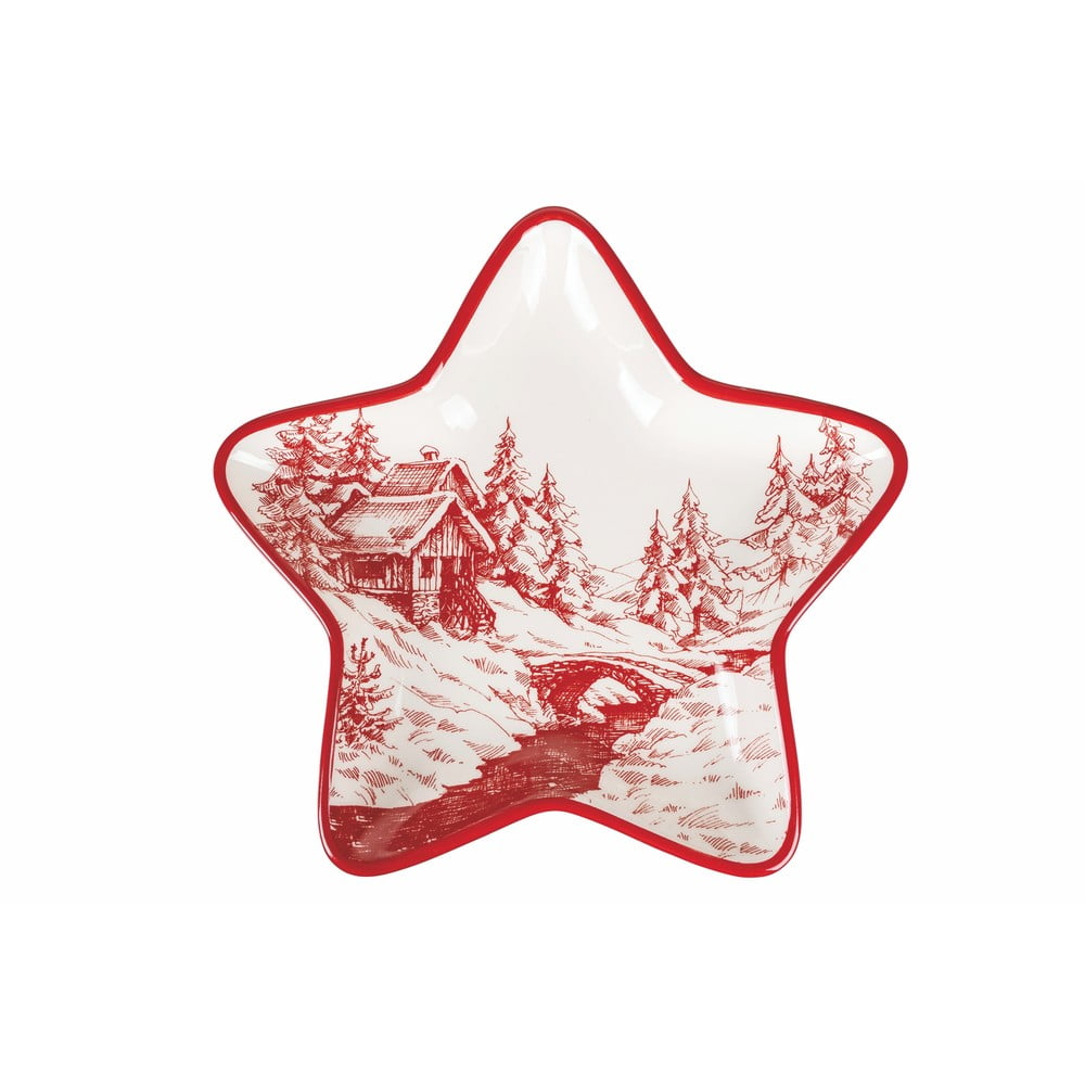 Vianočný dezertný tanier z dolomitu Villa dEste Alaska Stella