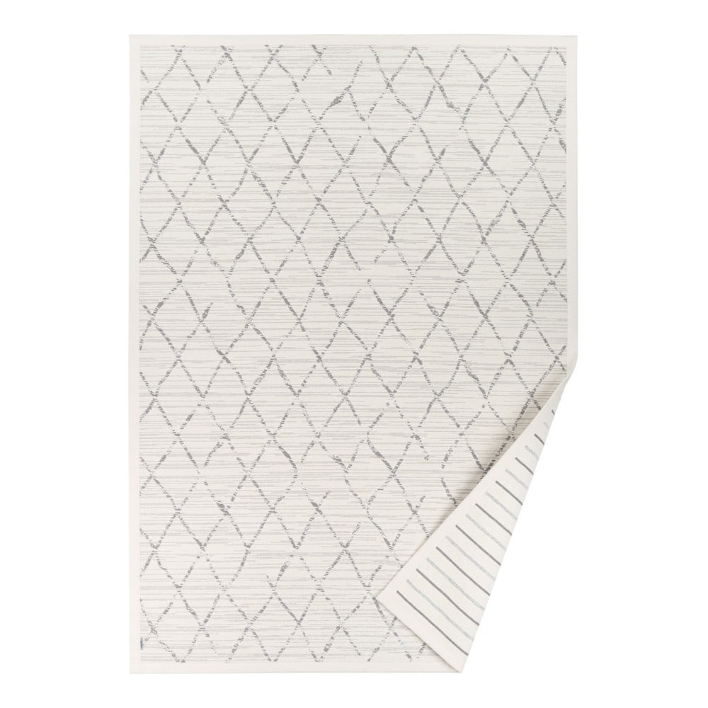 Biely vzorovaný obojstranný koberec Narma Vao 160 × 230 cm