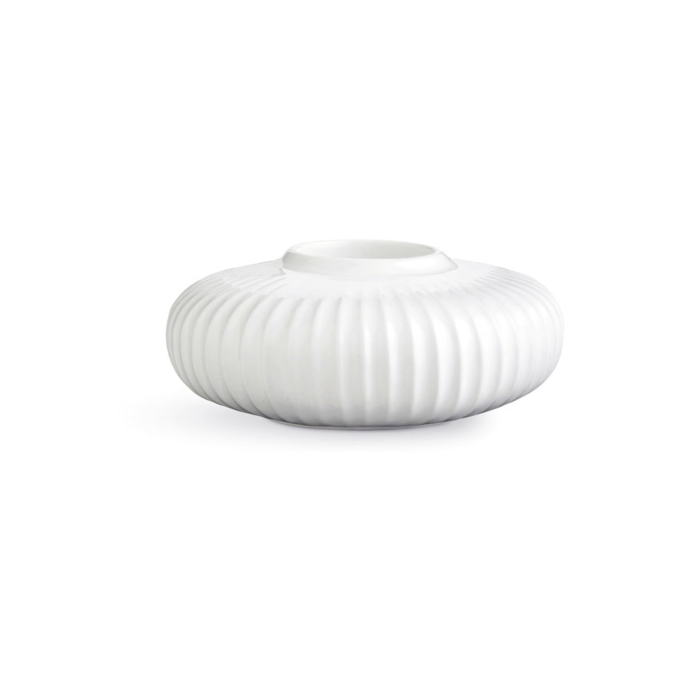 Biely porcelánový svietnik na čajové sviečky Kähler Design Hammershoi ⌀ 13 cm