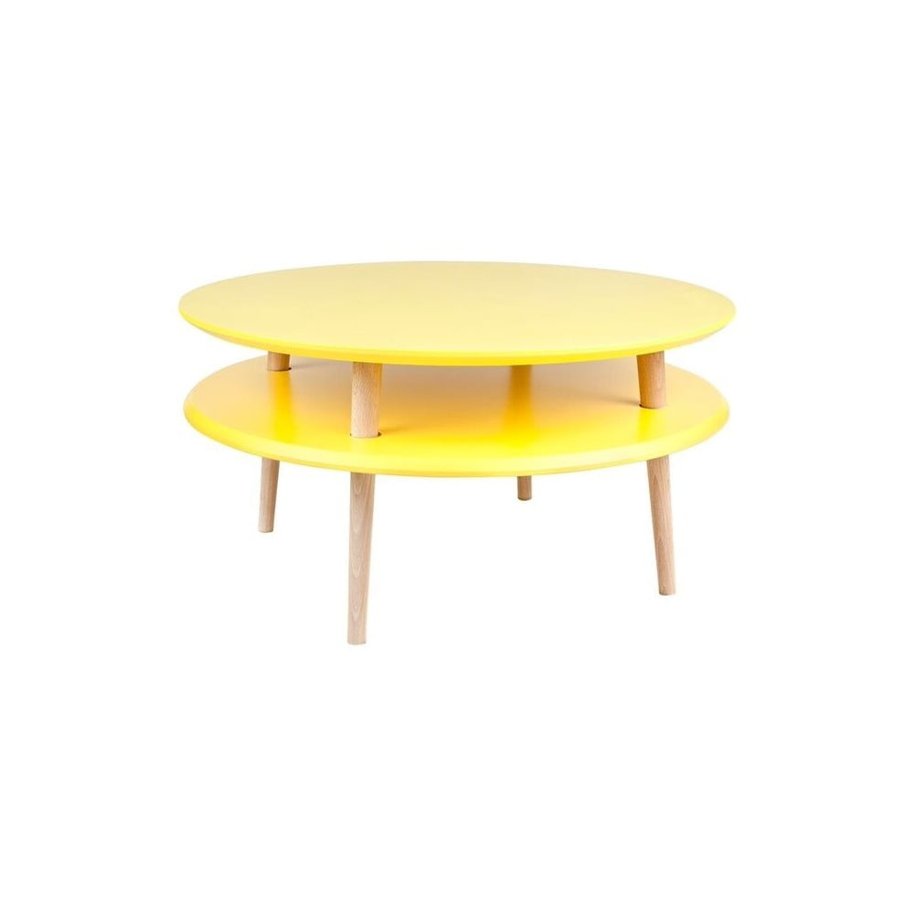 Žltý konferenčný stolík Ragaba UFO ⌀ 70 cm
