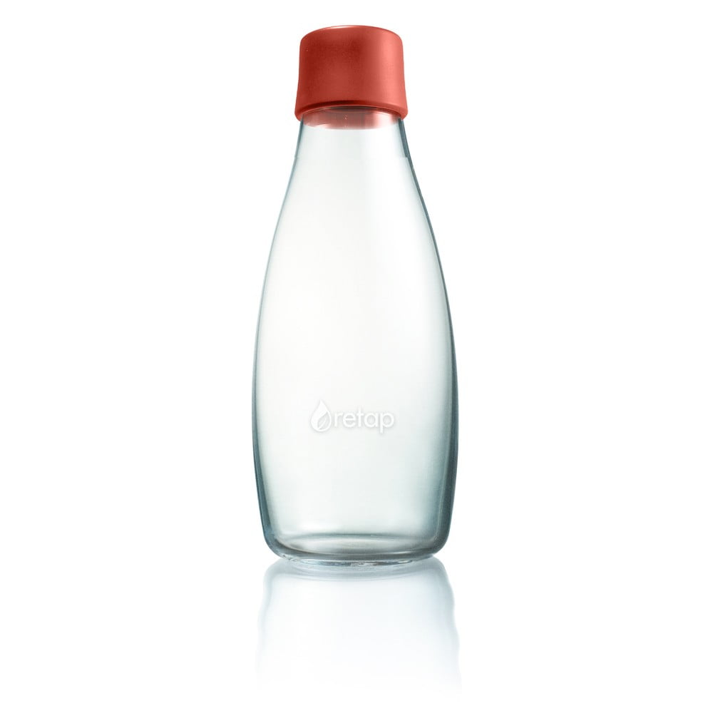 Tmavooranžová sklenená fľaša ReTap s doživotnou zárukou 500 ml