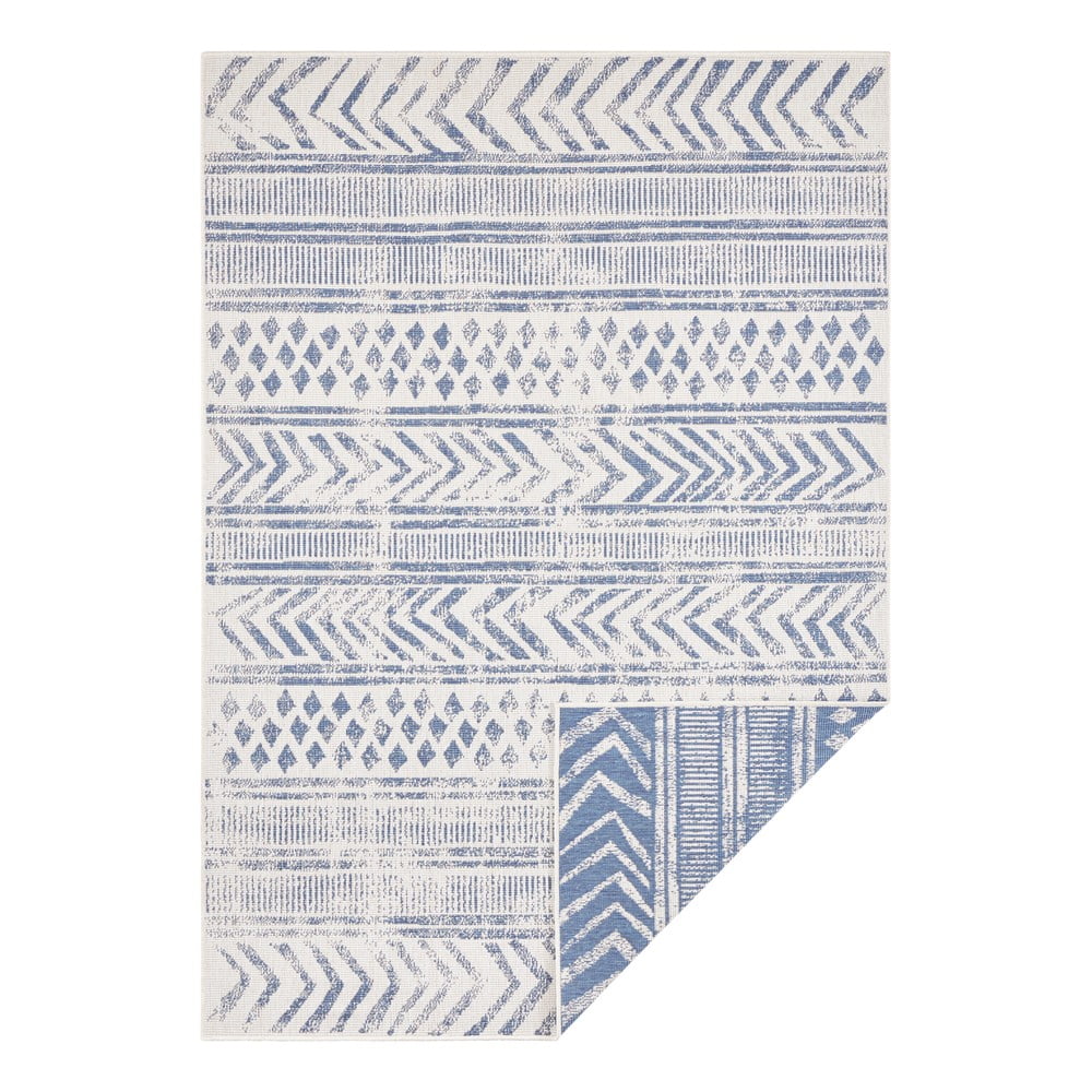 Modro-krémový vonkajší koberec NORTHRUGS Biri 160 x 230 cm