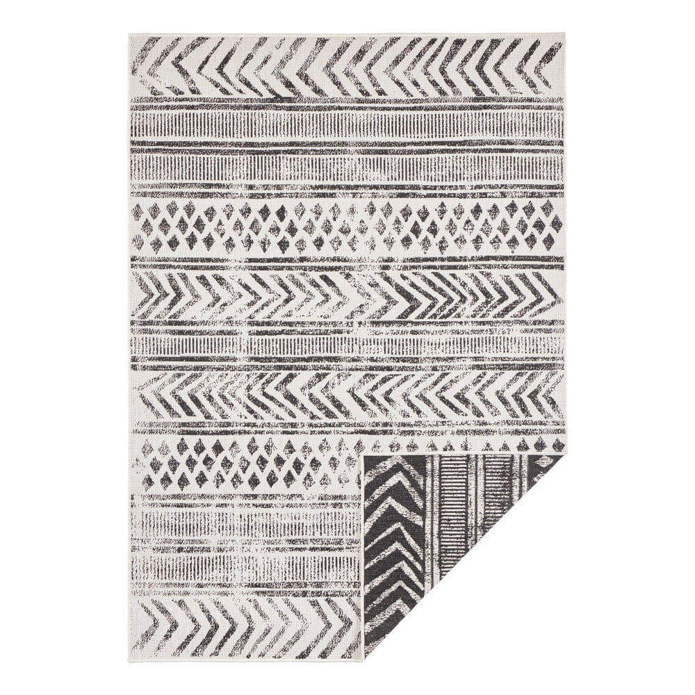Čierno-krémový vonkajší koberec NORTHRUGS Biri 120 x 170 cm
