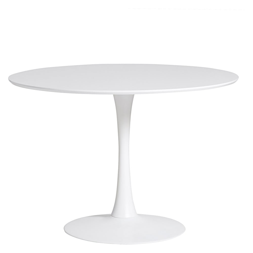 Okrúhly biely jedálenský stôl Marckeric Oda ⌀ 110 cm