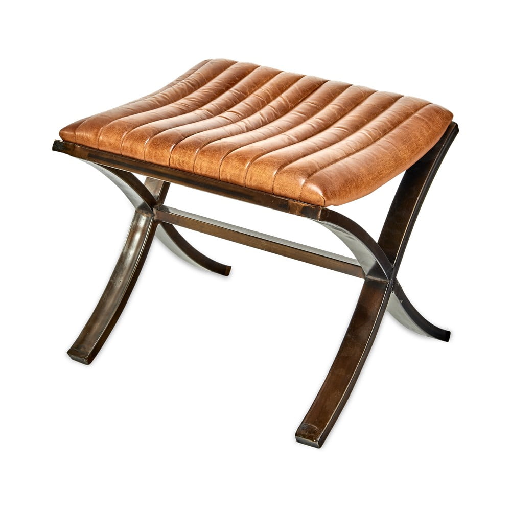 Kožená stolička Nkuku Narwana výška 39 cm