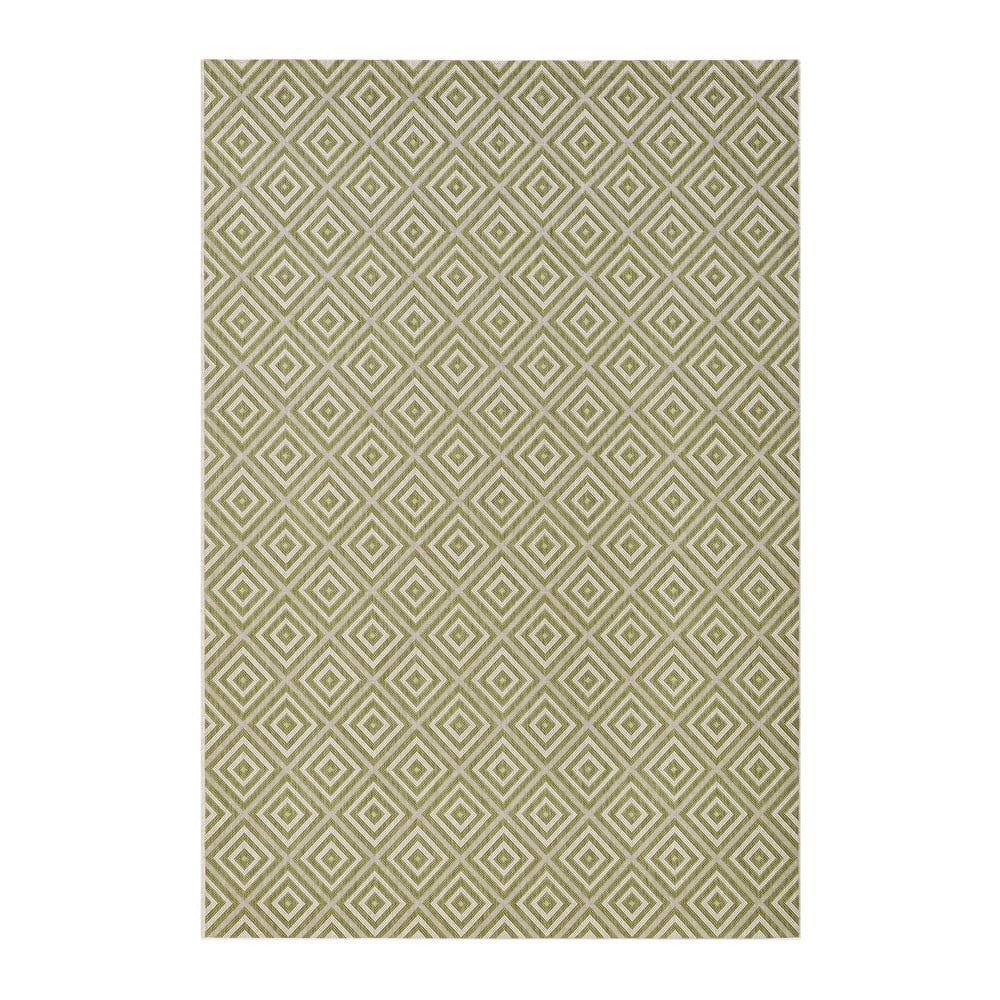 Zelený vonkajší koberec NORTHRUGS Karo 160 × 230 cm