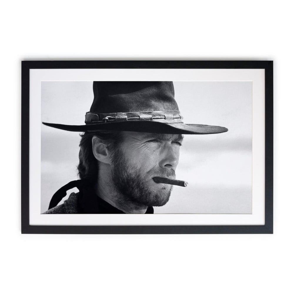 Čierno-biely plagát Little Nice Things Eastwood 40 x 30 cm