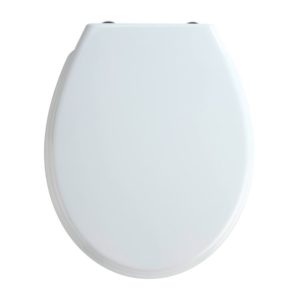 Biele WC sedadlo s jednoduchým zatváraním Wenko Bilbao 445 x 37 cm