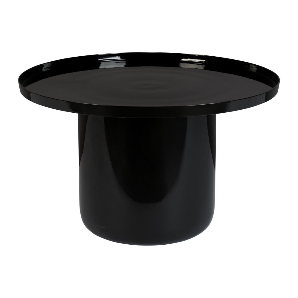 Čierny konferenčný stolík Zuiver Shiny Bomb ø 67 cm