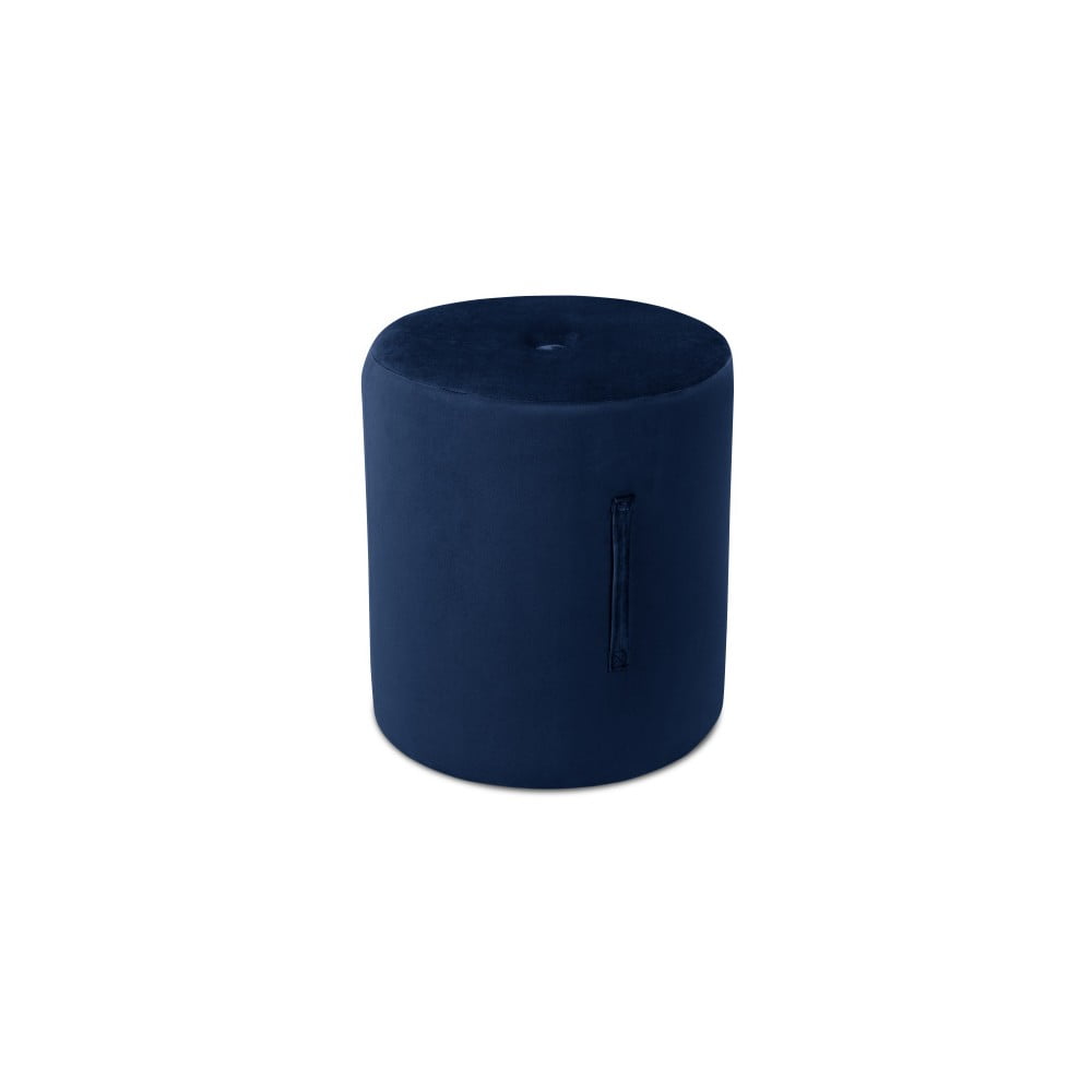 Modrý puf Mazzini Sofas Fiore ⌀ 40 cm