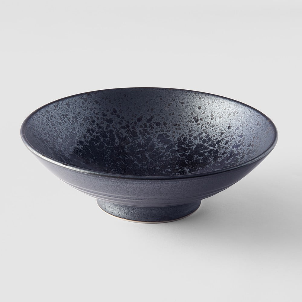 Čierno-sivá keramická miska na polievku Mij Pearl ø 24 cm