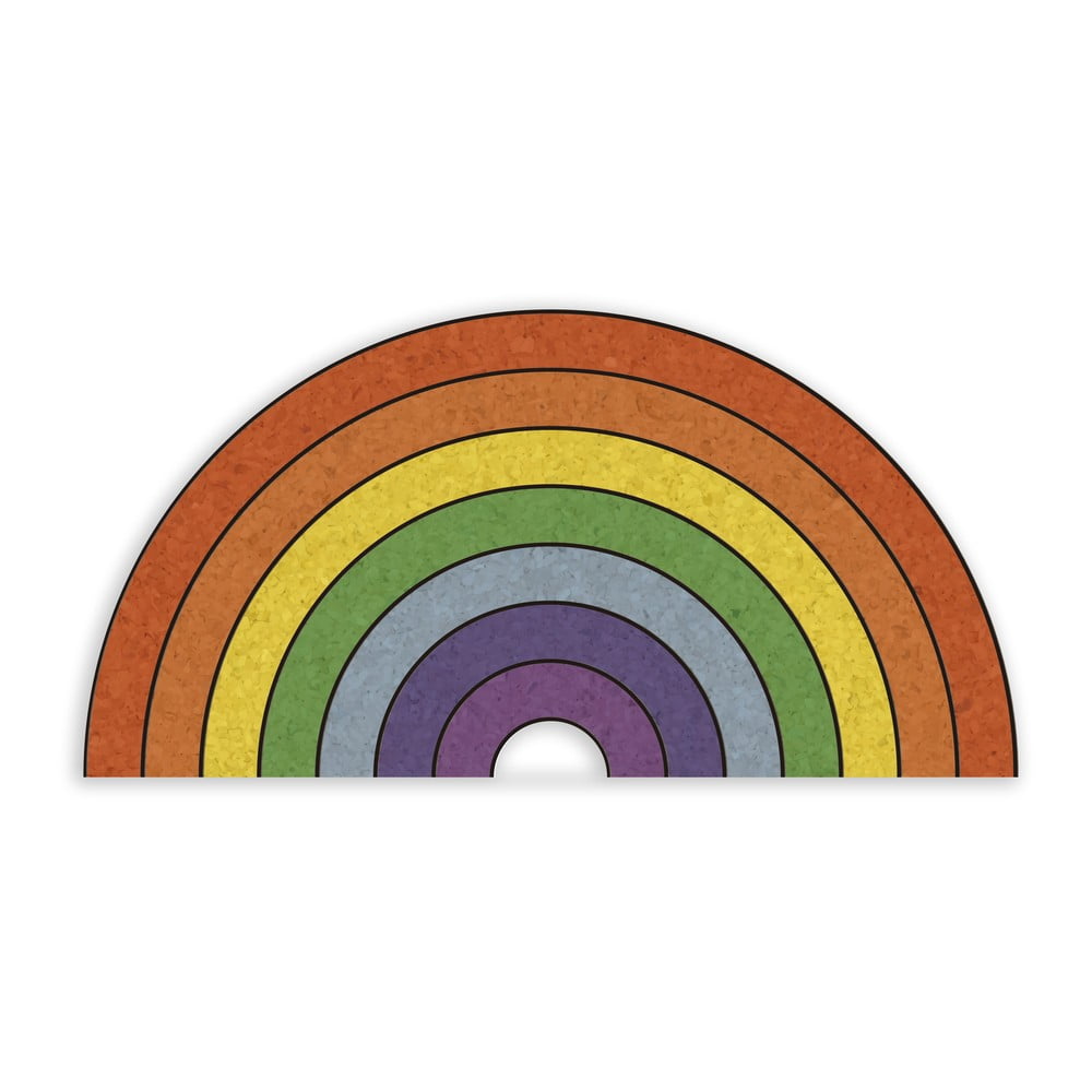 Korková nástenka v tvare dúhy Really Nice Things Rainbow 70 x 50 cm