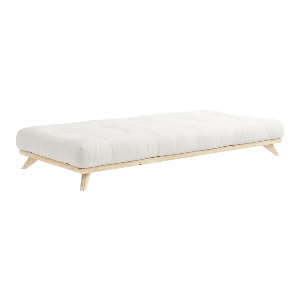 Jednolôžková posteľ z masívneho borovicového dreva s matracom Karup Design Senza Mat 90 x 200 cm