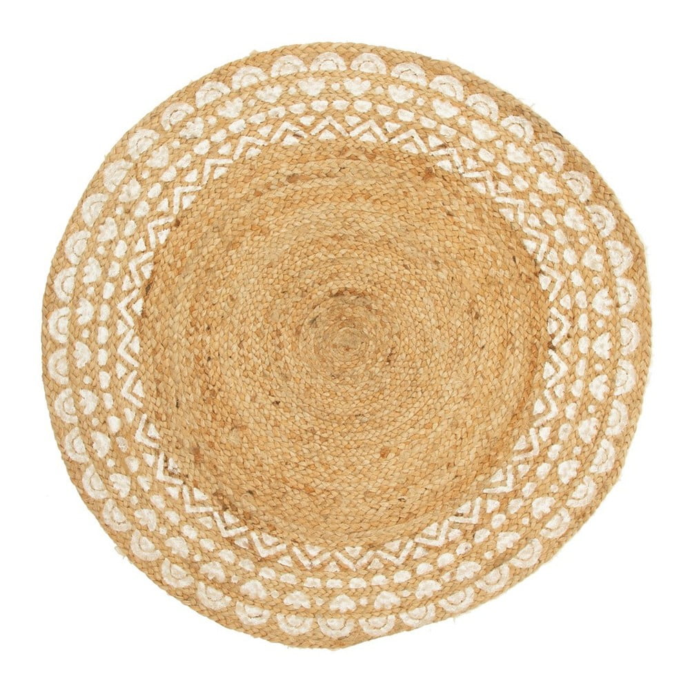 Jutový koberec s prímesou bavlny Sass  Belle Ibiza ø 90 cm