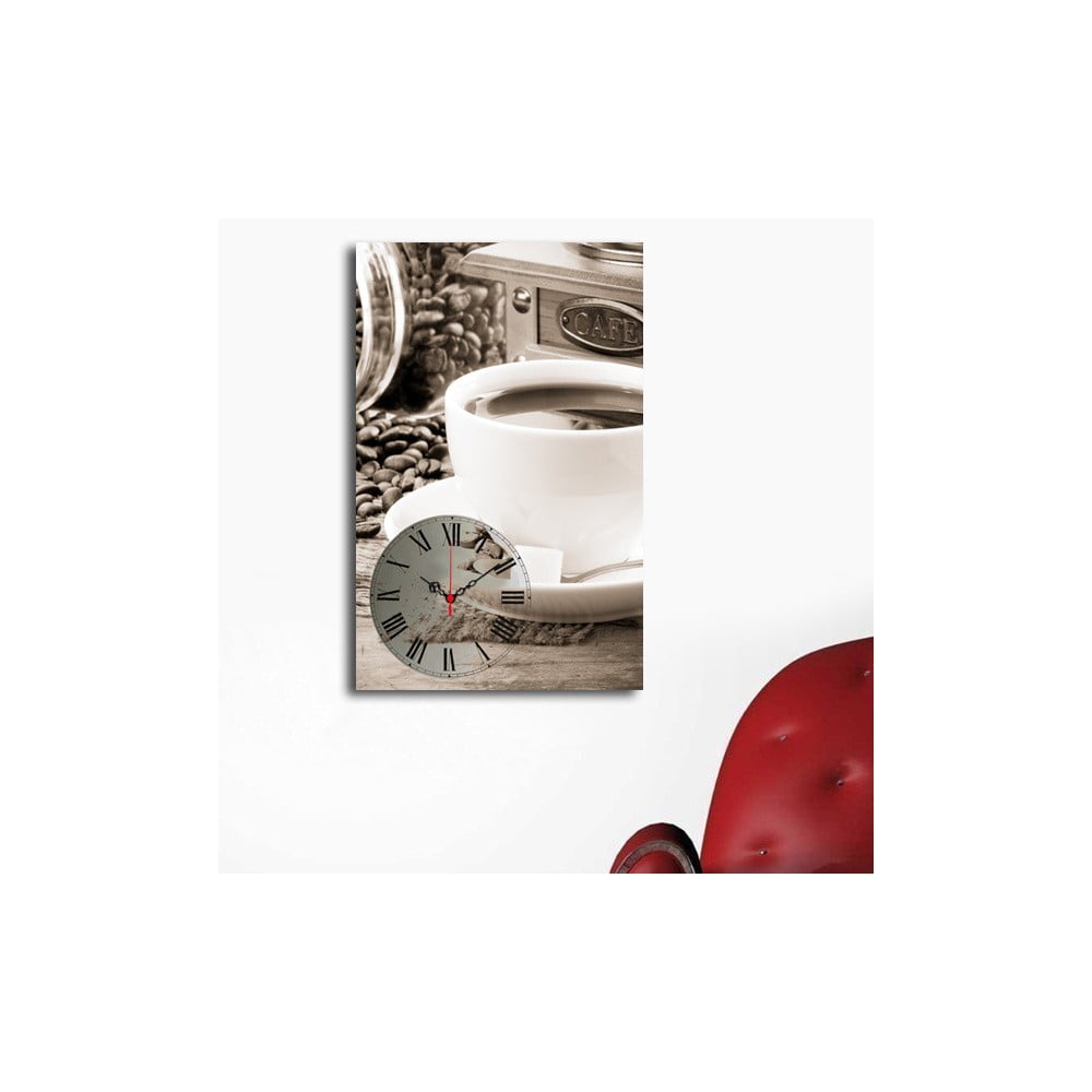 Obrazové hodiny Šálka kávy 45 × 70 cm