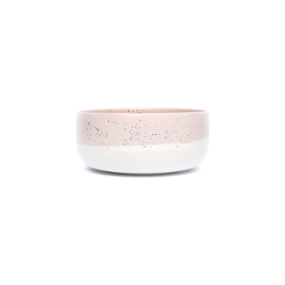 Ružovo-biela kameninová miska ÅOOMI Dust ø 15 cm