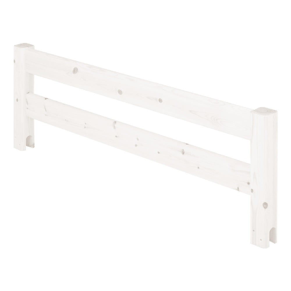 Biela bezpečnostná zábrana z borovicového dreva k posteli Flexa Classic dĺžka 116 cm