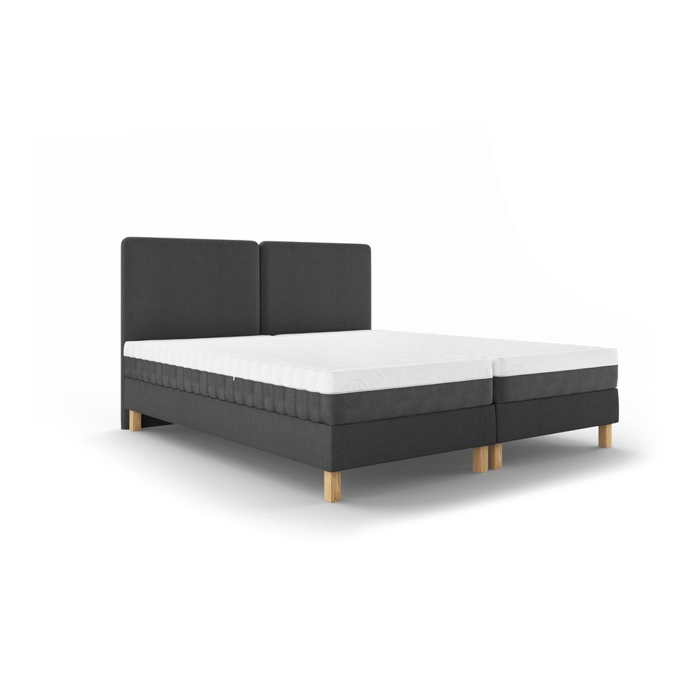 Tmavosivá dvojlôžková posteľ Mazzini Beds Lotus 180 x 200 cm