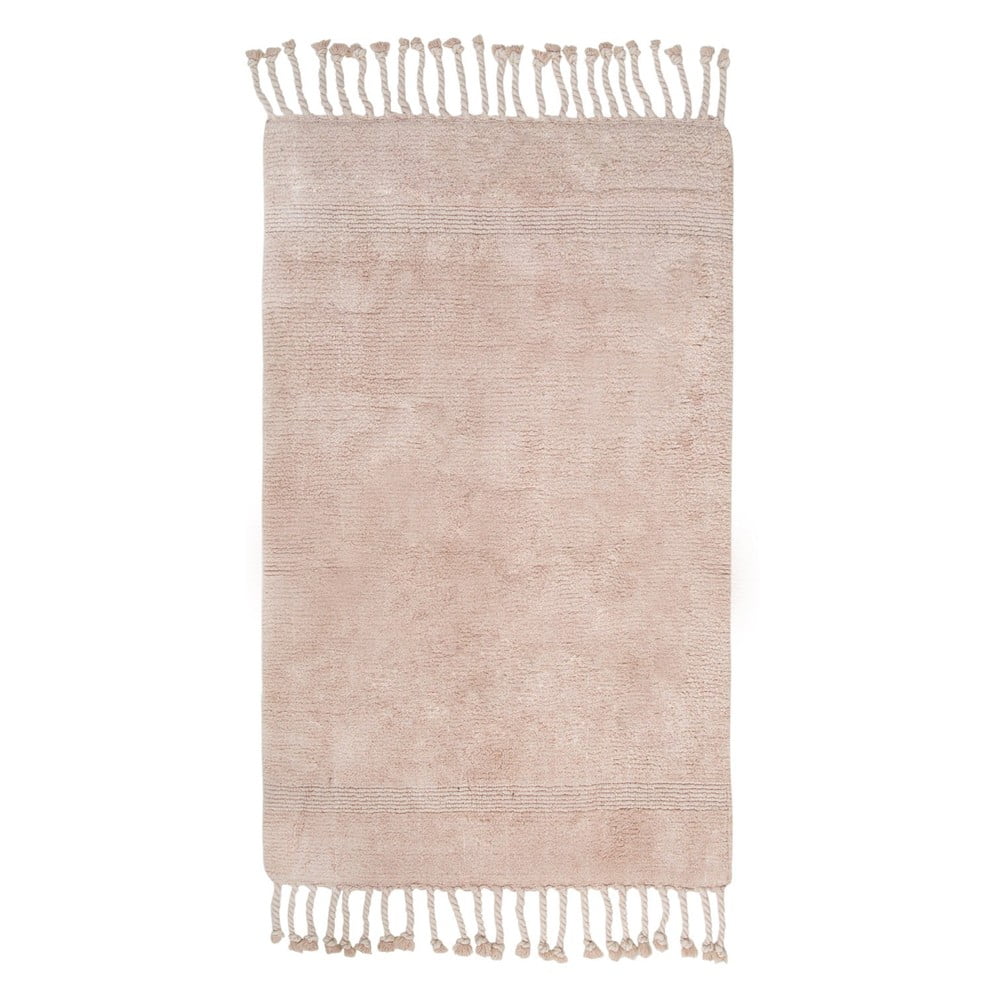 Ružová bavlnená kúpeľňová predložka Irya Home Collection Paloma 70 x 110 cm
