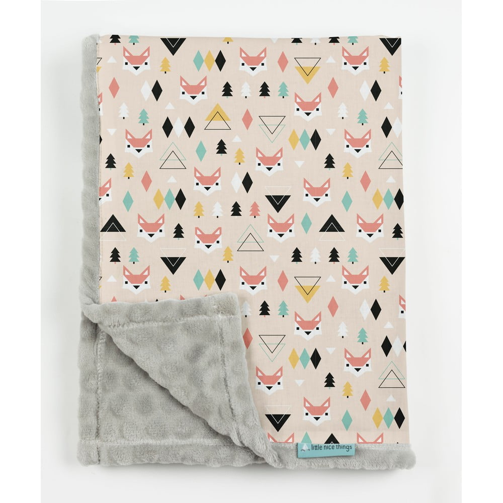 Detská deka z mikrovlákna Little Nice Things Foxes 130 x 170 cm