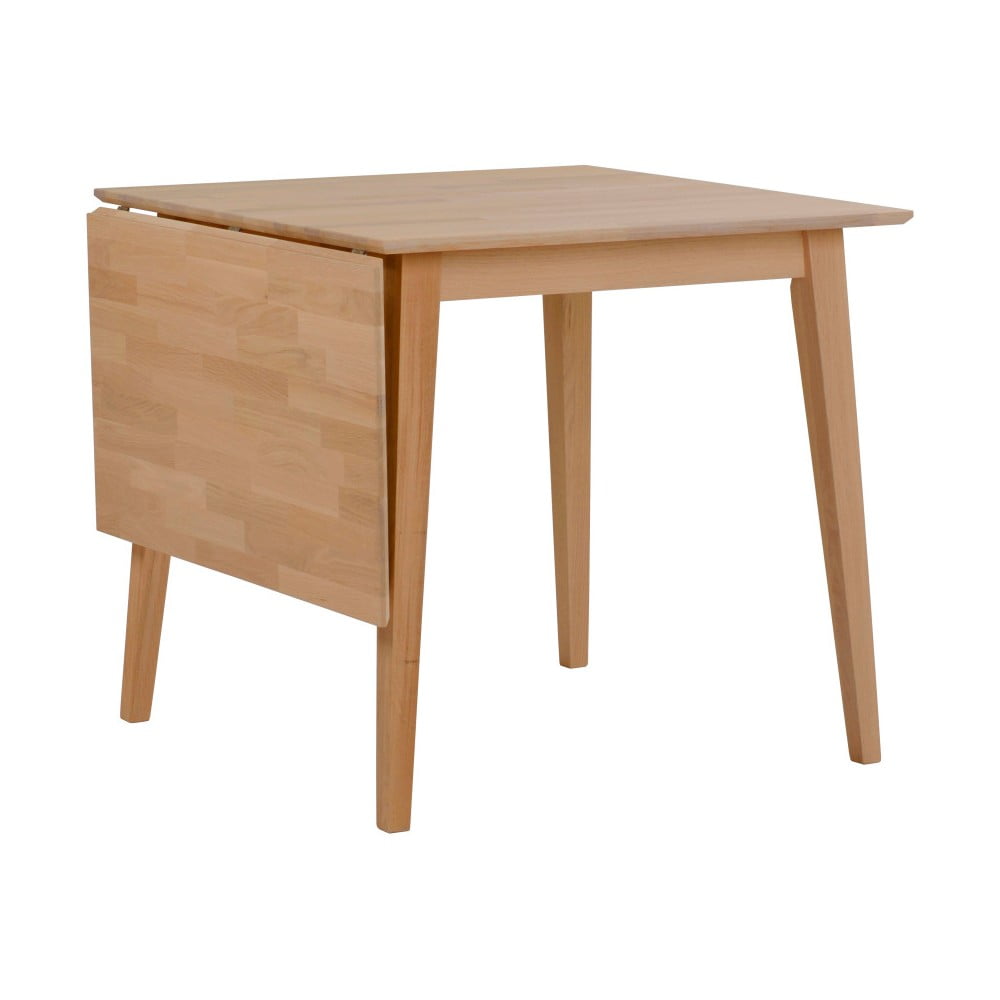 Prírodný sklápací dubový jedálenský stôl Rowico Mimi 80 x 80 cm