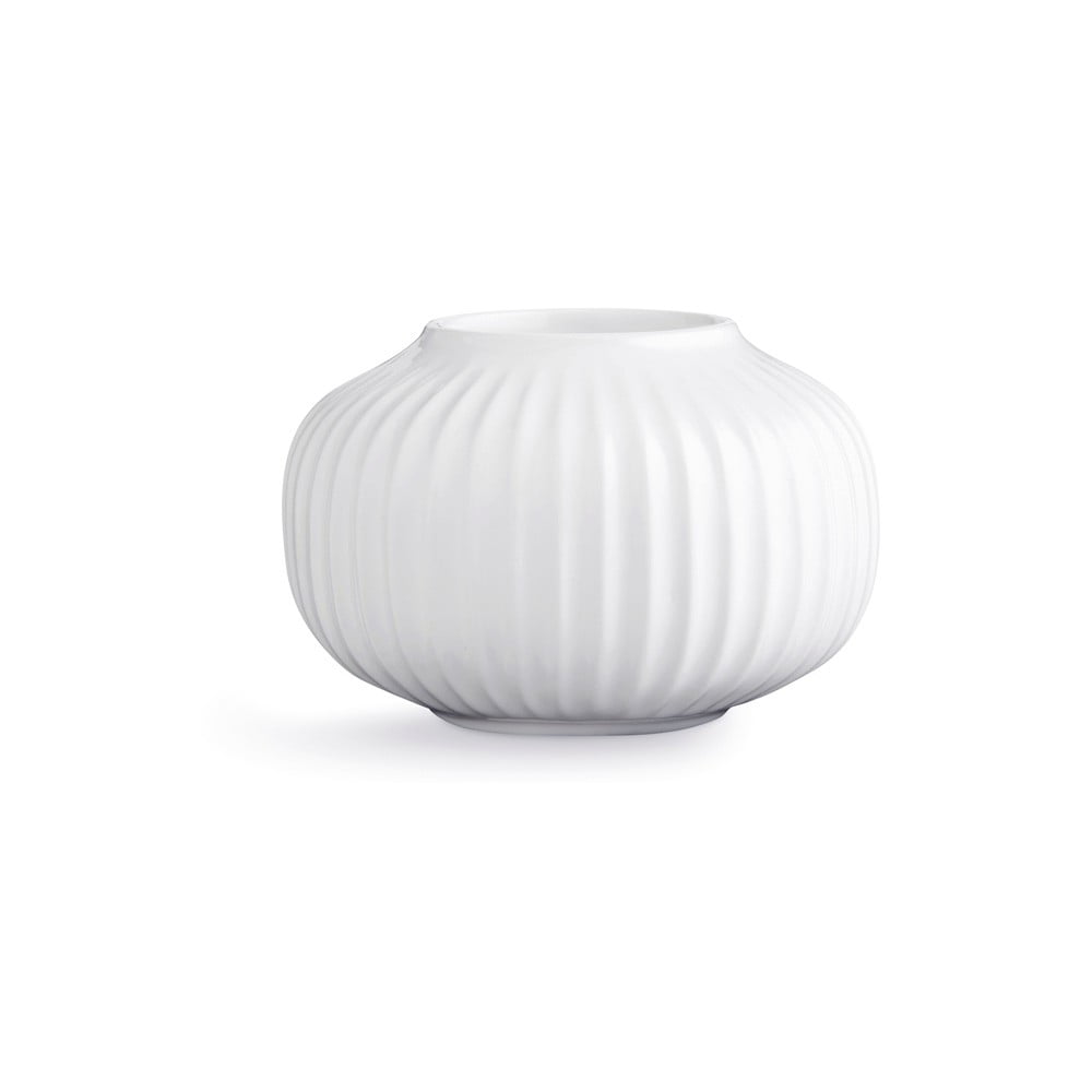 Biely porcelánový svietnik na čajové sviečky Kähler Design Hammershoi ⌀ 10 cm