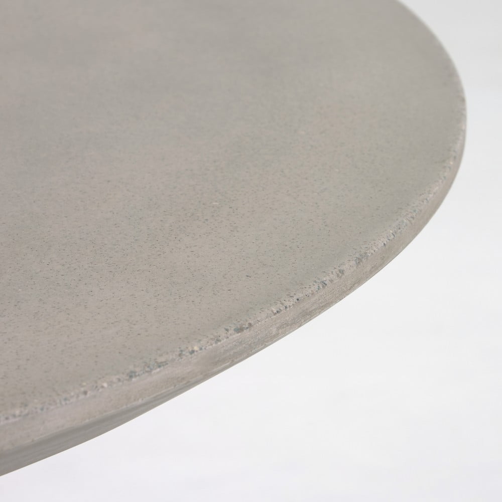 Betónový vonkajší jedálenský stôl Kave Home Itai ⌀ 90 cm