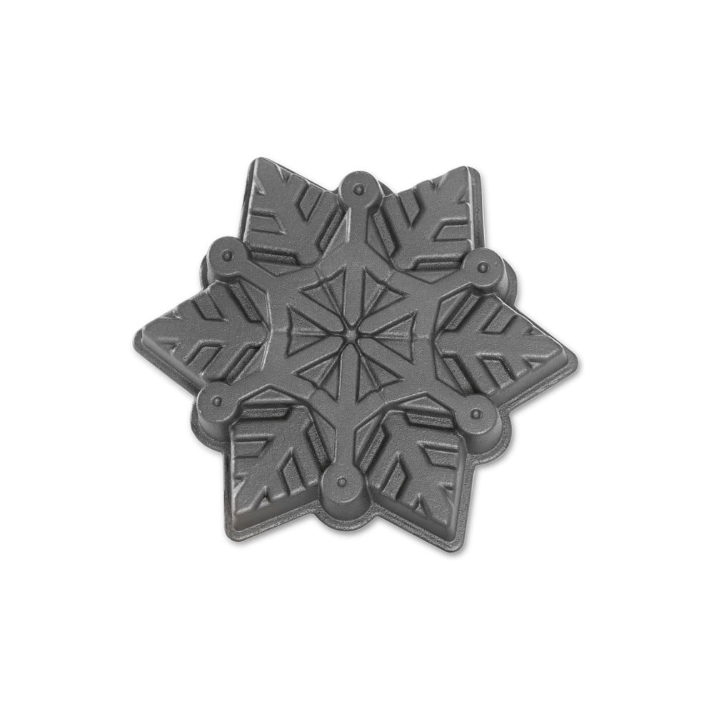 Forma na pečenie v striebornej farbe Nordic Ware Snowflake 14 l